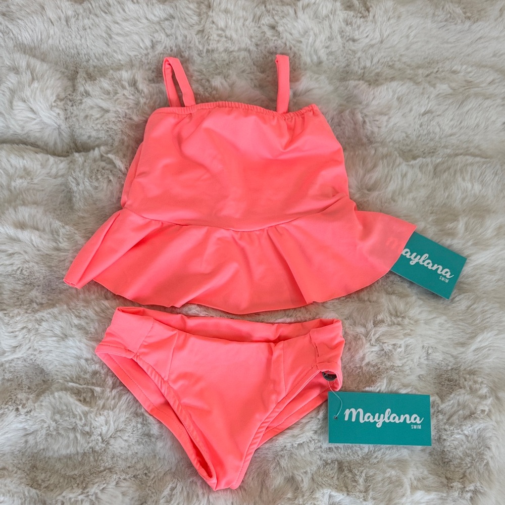 Kids Swim Bikini - Coral Delight